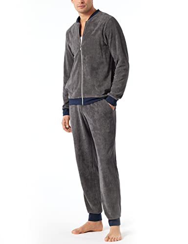 Schiesser Herren Hausanzug Pyjamaset, dunkelgrau, 50 von Schiesser