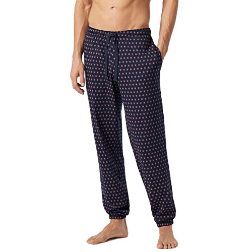 Schiesser Herren Hose lang Bündchen Pyjamaunterteil, dunkelblau, 48 von Schiesser