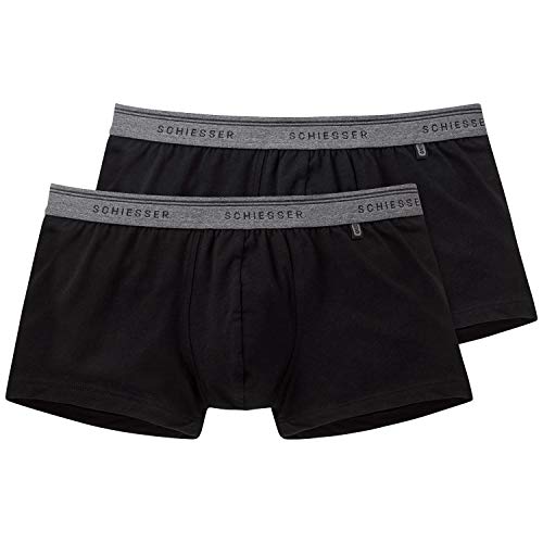 Schiesser Herren Knickers Boxershorts, Schwarz (Schwarz 000), XX-Large (Herstellergröße: 008) (2er Pack) von Schiesser