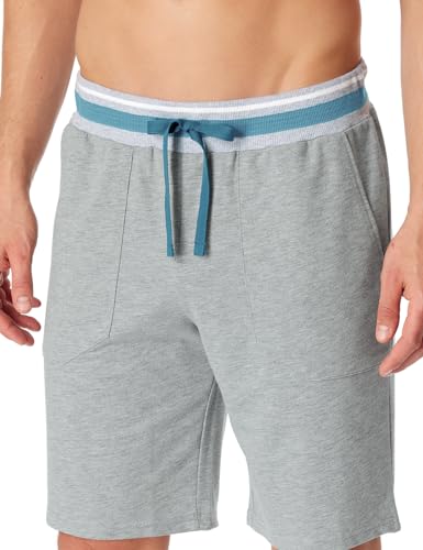 Schiesser Herren Kurze Schlafhose Sweat-Mix + Relax Pyjamaunterteil, grau-Mel_181187, 50 von Schiesser