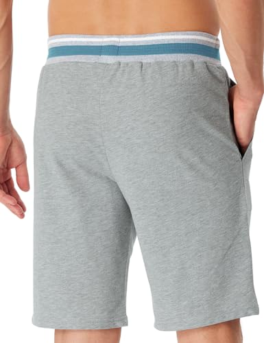 Schiesser Herren Kurze Schlafhose Sweat-Mix + Relax Pyjamaunterteil, grau-Mel_181187, 54 von Schiesser