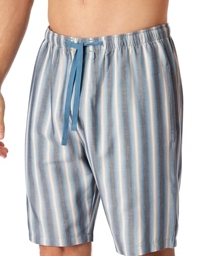 Schiesser Herren Kurze Schlafhose Web - Mix + Relax Pyjamaunterteil, Blaugrau_180291, 52 von Schiesser