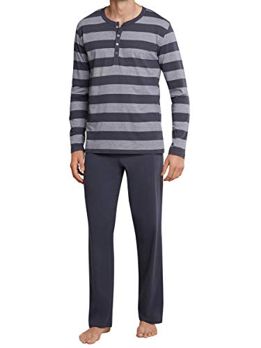Schiesser Herren Lang 159631 Zweiteiliger Schlafanzug, Grau (Anthrazit 203), 58 EU von Schiesser