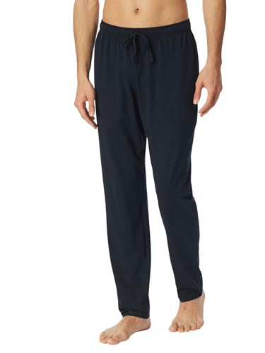 Schiesser Herren Schlafhose Lang - Mix + Relax Organic Cotton Pyjamaunterteil, Dunkelblau_182185, 50 EU von Schiesser