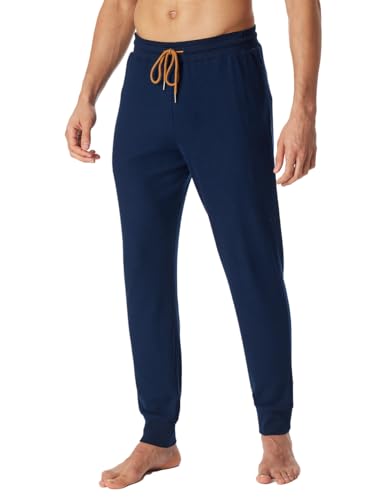 Schiesser Herren Lange Schlafhose-Doppelripp-Mix + Relax Pyjamaunterteil, Nachtblau_182048, 54 von Schiesser