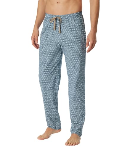 Schiesser Herren Lange Schlafhose-Mix + Relax Pyjamaunterteil, blaugrau_180289, 52 von Schiesser