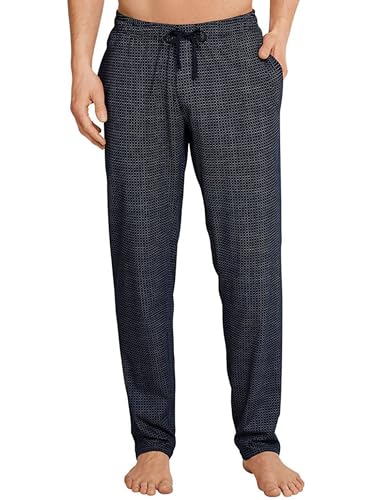 Schiesser Herren Mix & Relax Hose Lang Schlafanzughose, Blau (Dunkelblau 835), 106 von Schiesser