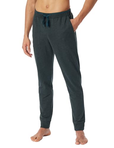 Schiesser Herren Lange Schlafhose-Sweatwear Organic Cotton-Mix + Relax Pyjamaunterteil, dunkelgrau-gem_181186, 50 von Schiesser