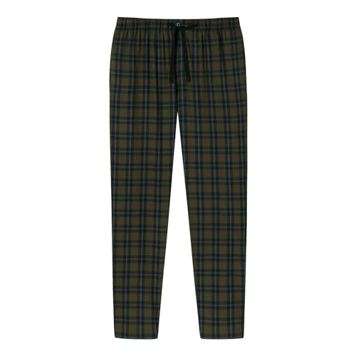 Schiesser Herren Lange Schlafhose Web-Mix + Relax Pyjamaunterteil, Oliv_180296, 56 von Schiesser