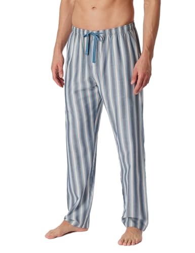 Schiesser Herren Lange Schlafhose Web-Mix + Relax Pyjamaunterteil, blaugrau_180292, 54 von Schiesser