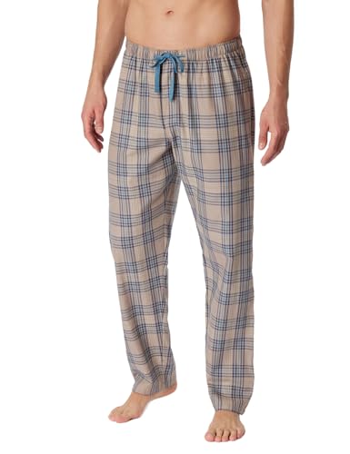 Schiesser Herren Lange Schlafhose Web-Mix + Relax Pyjamaunterteil, braungrau_180292, 50 von Schiesser