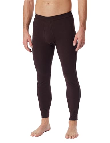 Schiesser Herren Lange Unterhose mit Eingriff Bio Baumwolle-Comfort Fit Unterwäsche, braun-Mel_181840, XXL von Schiesser