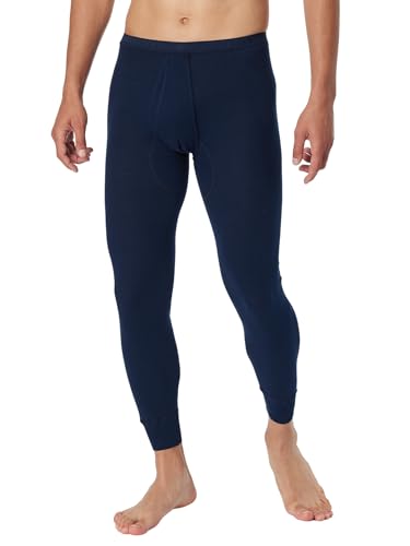 Schiesser Herren Lange Unterhose Mit Eingriff - Original Feinripp Unterwäsche, Navy_005135, XL EU von Schiesser