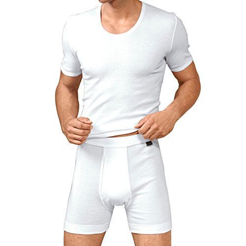 Schiesser Herren Kurz Unterhose, Weiß (100-weiss), 9 EU von Schiesser