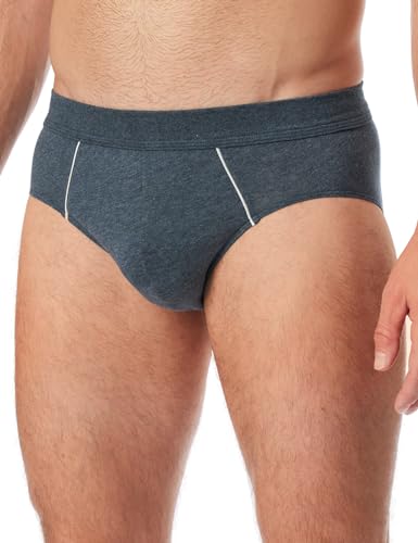 Schiesser Herren Minislip-Comfort Fit Slip, blau-Mel_181841, L von Schiesser