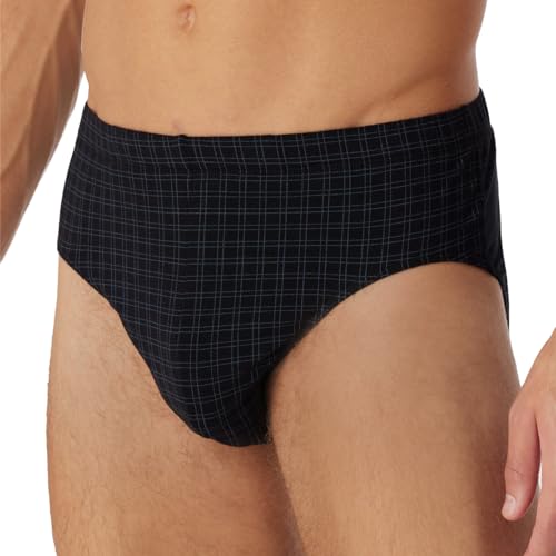 Schiesser Herren Minislip für Männer weich und bequem ohne Gummibund Bio Baumwolle-Cotton Casual Unterwäsche, schwarz_180503, 6/ L von Schiesser