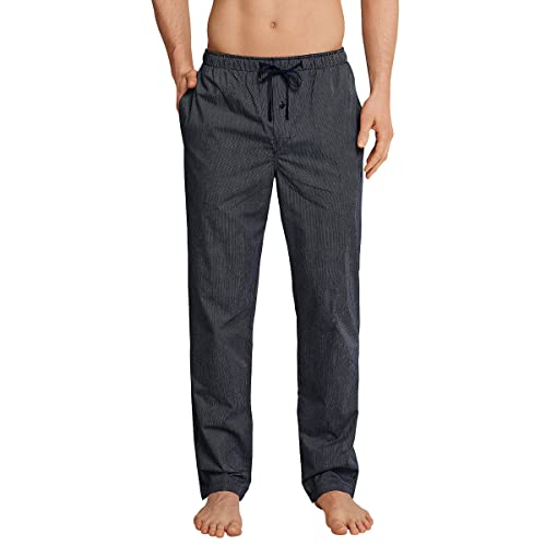 Schiesser Herren Lange Schlafhose Web - Mix + Relax Pyjamaunterteil, Dunkelblau_163842, 54 EU von Schiesser