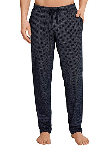 Schiesser Herren Mix & Relax Hose Lang Schlafanzughose, Blau (Dunkelblau 835), 106 von Schiesser