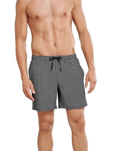 Schiesser Herren Mix & Relax Bermuda Schlafanzughose, Schwarz (Schwarz-Gem 006), 58 von Schiesser