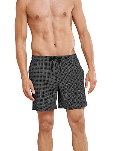 Schiesser Herren Mix & Relax Bermuda Schlafanzughose, Schwarz (Schwarz-Gem 006), 52 von Schiesser