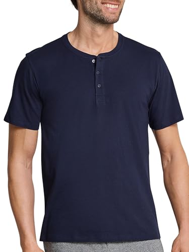 Schiesser Herren Schlafshirt kurzarm mit Knopfleiste - Mix + Relax von Schiesser