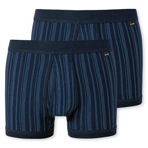 Schiesser Herren 2 Pack Unterhose Mit Bein Und Eingriff - Classic Slip, Dunkelblau_172695, L EU von Schiesser