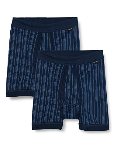 Schiesser Herren 2 Pack Unterhose Mit Bein Und Eingriff - Classic Slip, Dunkelblau_172695, 3XL EU von Schiesser