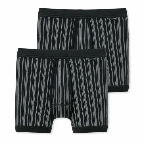 Schiesser Herren 2 Pack Unterhose Mit Bein Und Eingriff - Classic Slip, Schwarz_172695, M EU von Schiesser