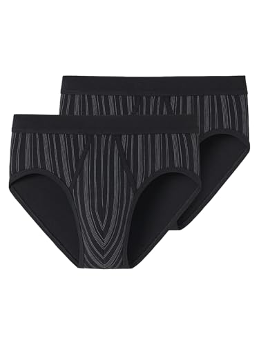 Schiesser Herren 2 PACK Sportslip mit Eingriff - Classic, schwarz_172692, 5/ M von Schiesser