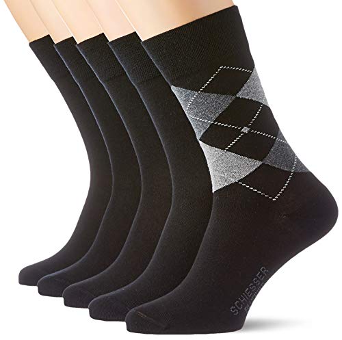 Schiesser Herren Multipack 5 Pack Herrensocken Strümpfe Klassische Socken, Sortiert 9, 39/42 (5er Pack) von Schiesser