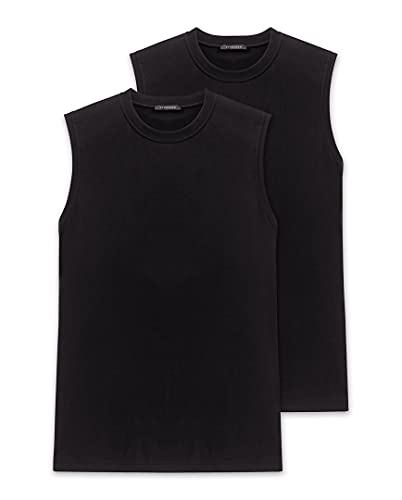 Schiesser Herren Muscle-Shirt Americans-T-Shirt 4er Pack, Farbe:Schwarz (000);Größe:5/M von Schiesser