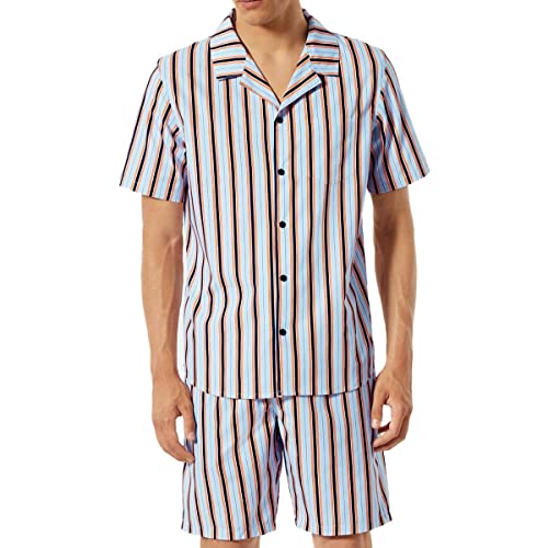 Schiesser Herren Pyjama Kurz Pyjamaset, blauhellblau, 48 von Schiesser