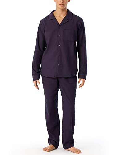 Schiesser Herren Pyjama Lang Pyjamaset, dunkelblau, 50 von Schiesser