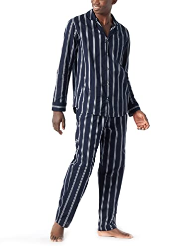 Schiesser Herren Pyjama Lang Pyjamaset, dunkelblau, 56 von Schiesser