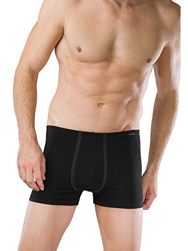 Schiesser Herren 2 PACK Boxershorts mit weichem Bund - Essentials, Schwarz_205222, 5/ M von Schiesser