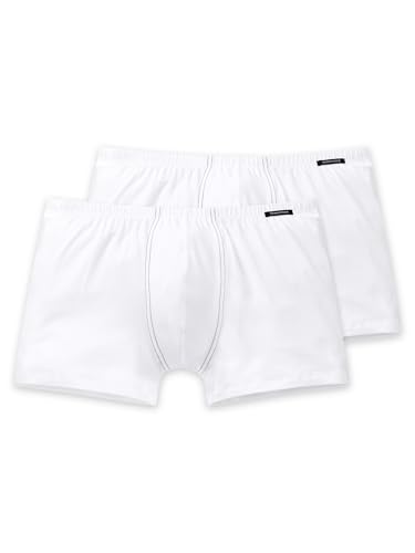 Schiesser Herren 2 PACK Boxershorts mit weichem Bund - Essentials, Weiss_205222, 4/ S von Schiesser