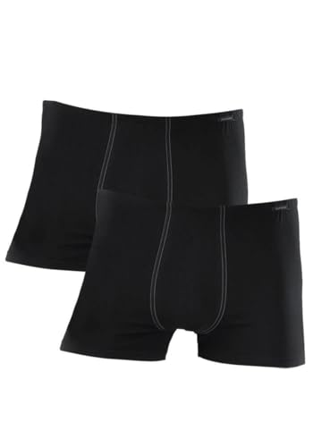 Schiesser Herren 2 PACK Boxershorts mit weichem Bund - Essentials, Schwarz_205222, 8/XXL von Schiesser