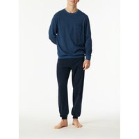 Schiesser Herren Pyjama blau Baumwolle & Mix Gemustert von Schiesser