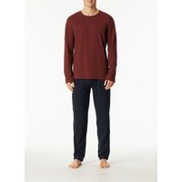 Schiesser Herren Pyjama rot Jersey-Baumwolle Gestreift von Schiesser