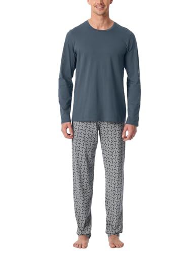 Schiesser Herren Schlafanzug Lang - Nightwear Pyjamaset, Jeansblau_180249, 48 EU von Schiesser