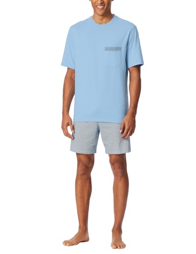 Schiesser Herren Schlafanzug kurz Rundhals-Comfort Nightwear Pyjamaset, air_180261, 50 von Schiesser