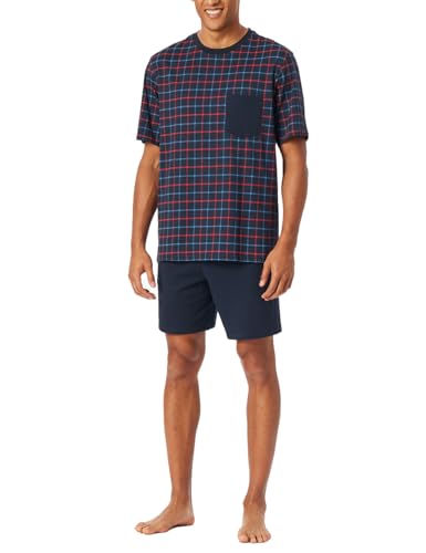 Schiesser Herren Schlafanzug Kurz Rundhals - Nightwear Pyjamaset, Air_181153, 56 EU von Schiesser
