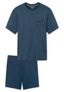 Schiesser Herren Schlafanzug kurz Rundhals - Nightwear Set, Admiral_181155, 58 von Schiesser