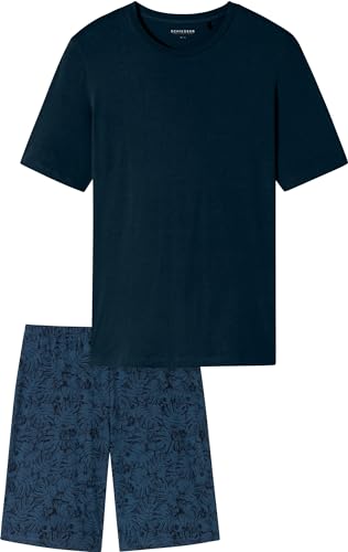 Schiesser Herren Schlafanzug kurz Rundhals-Nightwear Set Pyjamaset, Admiral_181157, 50 von Schiesser