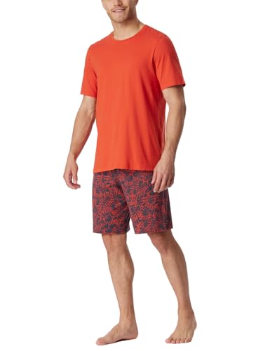 Schiesser Herren Schlafanzug kurz Rundhals-Nightwear Set Pyjamaset, Grapefruit_181157, 54 von Schiesser