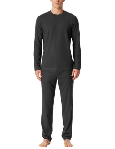Schiesser Herren Schlafanzug lang-Interlock-Selected Premium Warming Pyjamaset, dunkelgrau-Mel_182030, 50 von Schiesser