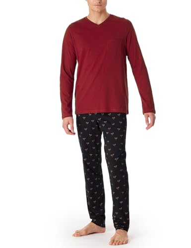 Schiesser Herren Schlafanzug lang-Nightwear Set Pyjamaset, Bordeaux_180444, 56/ 2XL von Schiesser