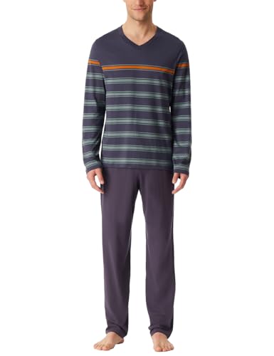 Schiesser Herren Schlafanzug lang-Nightwear Set Pyjamaset, Graphit_182605, 54 von Schiesser