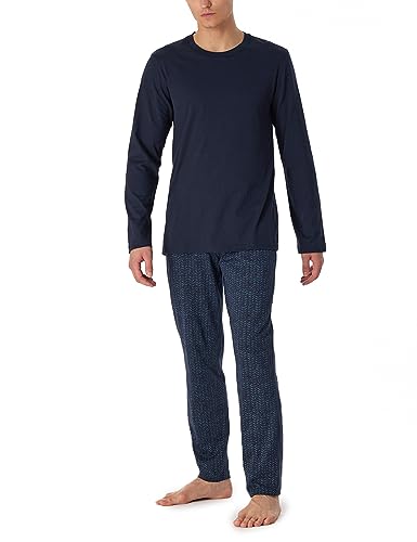 Schiesser Herren Schlafanzug lang-Nightwear Set Pyjamaset, Nachtblau, 52 von Schiesser