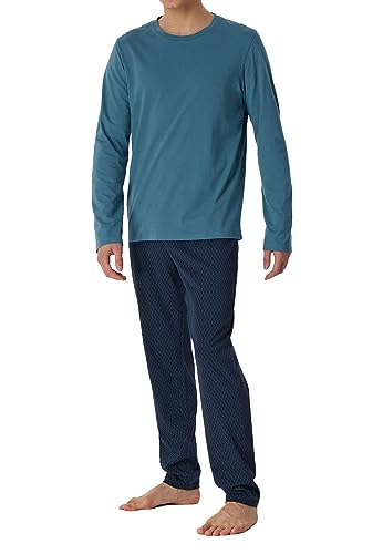 Schiesser Herren Schlafanzug lang-Nightwear Set Pyjamaset, Petrol_180249, 48/ S von Schiesser